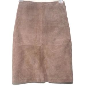 Leather Skirt Tan Size 6